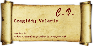 Czeglédy Valéria névjegykártya