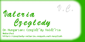 valeria czegledy business card